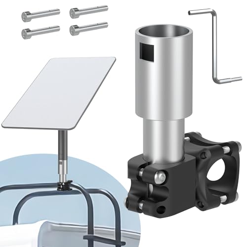 Starlink Mount for RV Ladder, Starlink Mount for Roof Rack,Load-Bearing 200lbs, Installation Range 0.8-1.17” for Pole/Roof/SUV/Outdoor (All Aluminum Material) by BUJ - Used condition - US$32.48