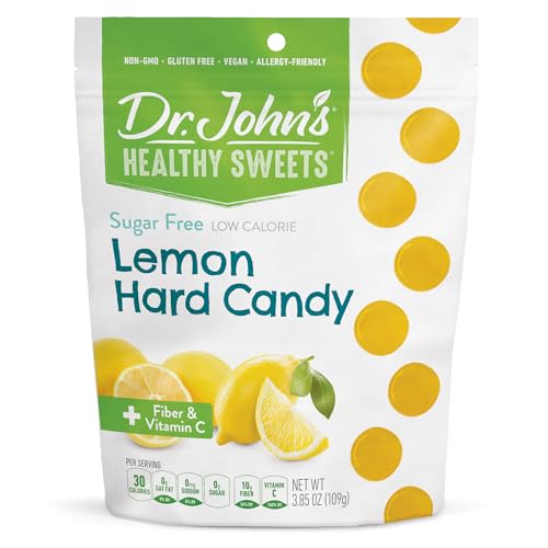 Dr. John's Healthy Sweets Hard Sugar Candies Lemon 3.85 Ounce