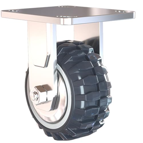 JTPMYFT 4 Inch Industrial Heavy Duty Swivel Caster, Safety Locking Caster Wheel For Table, Trailer, Polyurethane Wheel Tool Box Caster Wheel(Fixed wheel)