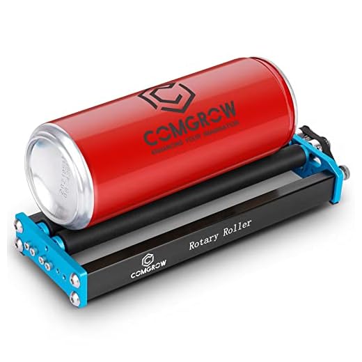 Comgrow Laser Rotary Roller, Laser Engraver Aluminum Y-axis Rotary Roller Engraving Module for Engraving Cylindrical Objects Cans, with 8mm-86mm Adjustment for DIY Laser Marking Different Size