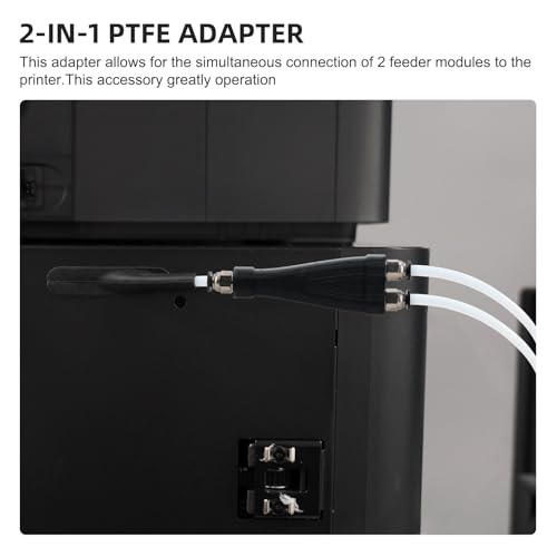 YIBEICO 2-in-1 PTFE Adapter for Bambu Lab P1S/P1P/X1C/X1E 3D Printer Accessories (2-in-1)