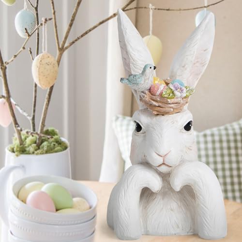 Hodaoeasterbunnyhomedecorationsspringflowerbunnyfigurinesdecorforeasterdaytabletopperbunnydecorationsforeasterpartyhomeholidaycuterabbiteasterdaygiftsdecorbirdnest Urban Country Home Decor Hodao easter bunny home decorations spring flower bunny figurines decor for easter day tabletopper bunny decorations for easter party home holiday cute rabbit easter day gifts decor bird nest urban country home decor
