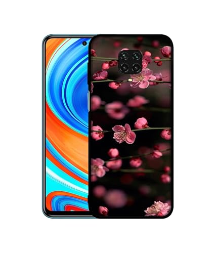 Image of Pink Flowers Design Premium 2D Printed Metal Back Case Cover for Mi Redmi Note 9 Pro /Note 9 Pro Max /Poco M2 Pro