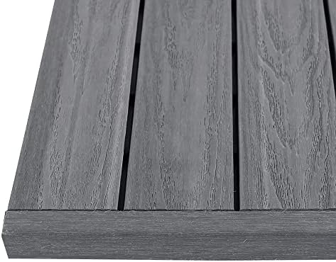1/12 ft. x 1 ft. Quick Deck Composite Deck Tile Straight Trim in Westminster Gray (4-Pieces/Box)