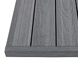 1/12 ft. x 1 ft. Quick Deck Composite Deck Tile Straight Trim in Westminster Gray (4-Pieces/Box)