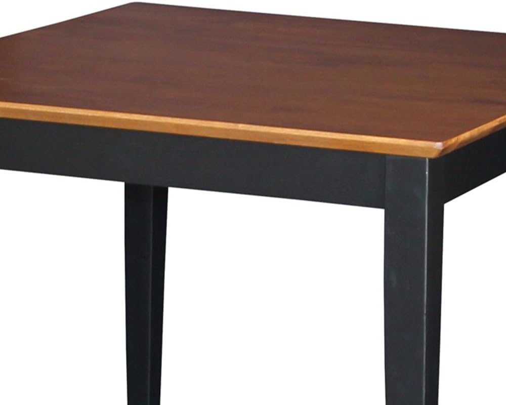International Concepts 木製ダイニングテーブル ブラック/チェリー 幅36インチ x 奥行き36インチ x 高
