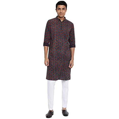 Image of Fabindia Multicolour Cotton Printed Long Kurta