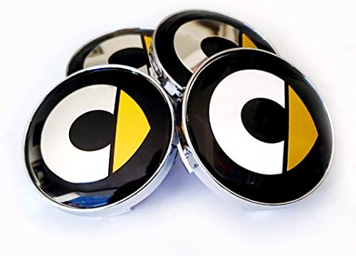 Protrex UK Alloy Wheels Centre Caps. 60mm diameter. Smart Fourfour Fourtwo City Coupe Cabriolet Car Limited 1 Se Crossbade Crosstown I-Move