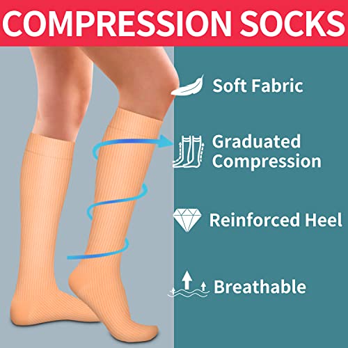 Laite Hebe 4 Pairs-Compression Socks For Women&Men Circulation-Best Support For Nurses,Running,Athletic #TOP5