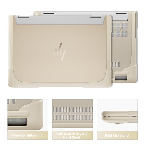 May Chen Case for 14 inch HP Envy X360 2-in1 2.8K Touch-Screen Laptop 2024 Release, Shockproof Super Protective Design Case with TPU Edges Scrach-Resistant Stylist, Khaki by May Chen - Image 9