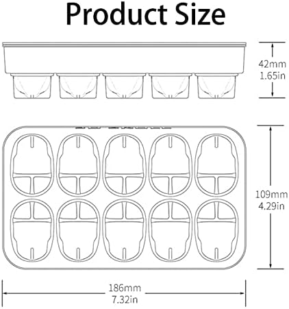 3D Skull Ice Cube Moulds, Skull Moulds Silicone with Mini Funnel, Makes 10 Giant Skulls Ice Cubes, Chocolate Silicone Ice Cube Tray Maker for Chilling Bourbon, Whiskey, Cocktail