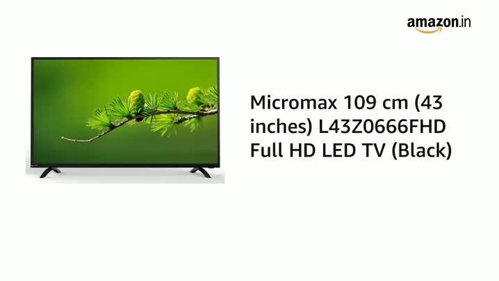 Micromax 109 cm (43 inches) L43Z0666FHD Full HD LED TV (Black