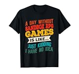 A Day Without Sandbox RPG Games Funny Video Gaming Gamer T-Shirt