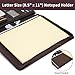 Geslun Genuine Leather Portfolio for Women and Men, 8.5 x 11 Legal Pad Padfolio, Zippered Notebook Organizer for 13” Laptop, Business Executive Professional Folio for Work, Dark Khaki