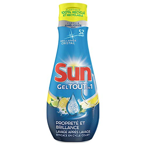 Preisvergleich Produktbild Sun Spülmittel, Gel, Turbogel, Zitronenduft, 52 Waschgänge, 1 Stück