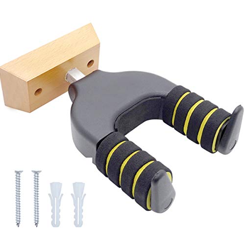 Xstar Gravity Auto Lock Guitar Wall Mount Wood Guitar Hangers Holder Foam Hook Luxury Bracket Built In Alloy Metal Stand for All Size Guitars,Bass,Ukulele Electric Guitars,Folk Guitar,etc