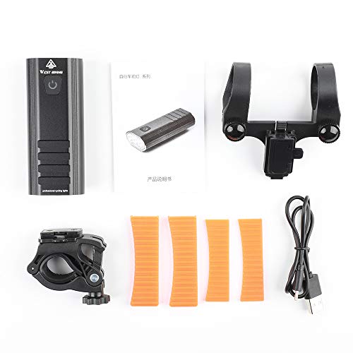 Andoer Lanterna com luz de ciclismo USB recarregável MTB bicicleta luzes dianteiras lâmpada farol de