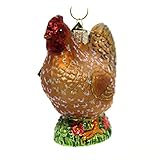 Old World Christmas Glass Blown Spring Chicken Ornament