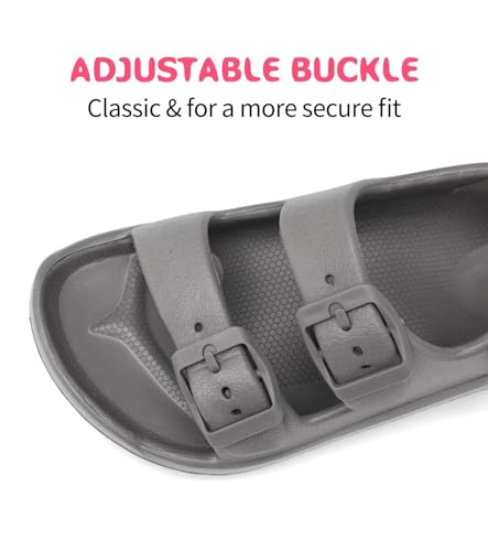 Image of Boys Girls Toddler Little Kid Sandals Buckle Adjustable Water Sandal With Hook Loop Back Strap(Toddler 5-Little Kid 12)