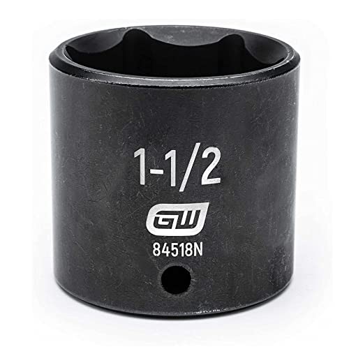 Image of GEARWRENCH 1 /2 inch Drive 6 Pt. Standard Impact Socket, 1-1 /2 inch - 84518N