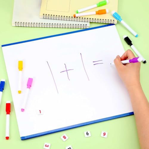 Gueevin 2 Pack Tabletop Whiteboard Foldable Table Top Dry Erase Board Magnetic Easel Drawing Board Double Sided Self Standing Writing Whiteboard with Dry Erase Markers, Kid Teacher Classroom Office - Image 3