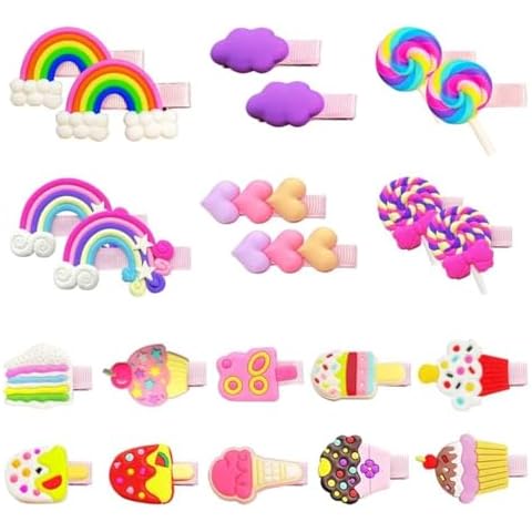 Hair Clip for Girls & Toddlers, AMMY 22 Pcs Candy Alligator Fully Covered Cute Hair Accessories Cover