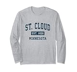 Photo Gallery st. cloud minnesota mn vintage sport design navy stampa maglia a manica Photo Gallery st. cloud minnesota mn vintage sport design navy stampa maglia a manica