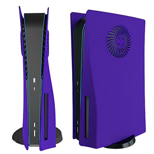 Image of Face Plate Cover Shell with Cooling Vents for PS5 Disc Edition Console FacePlate, Accessories Compatible with PlayStation 5 Protective Replacement Panels (Galactic Purple)