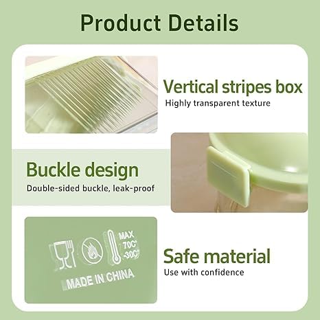 Image of 5 Layer Multi purpose storage box | Airtight containers for condiments 5-layer Storage Box | Stackable Kitchen Condiment Jars with Lids Leak Proof And Food Fresh-keeping Box |