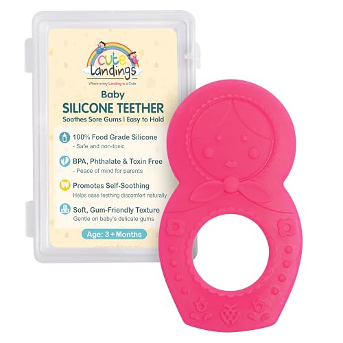 Image of Silicone Teething Toy for Newborn Baby Girls & Boys| BPA-Free, Food-Grade | Gum Relief, Chewing Aid |Teether| Easy-to-Grip Essentials (3+ Months)