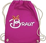 ✔️ OPTIMAL ZUM ANLASS JUNGGESELLINNENPARTY: Dir fehlt noch das perfekte Geschenk zur Bacheloretteparty? Oder bist du gerade auf der Suche nach „jga turnbeutel braut pink“? Überrasche die Braut in spe mit dem perfekten Geschenk für dieses Ereignis und bereite mit unserem Motiv eine Freude.