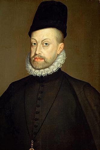 Art tableau portrait Philippe II d'Espagne d'après Sofonisba Anguissola toile tendue premium