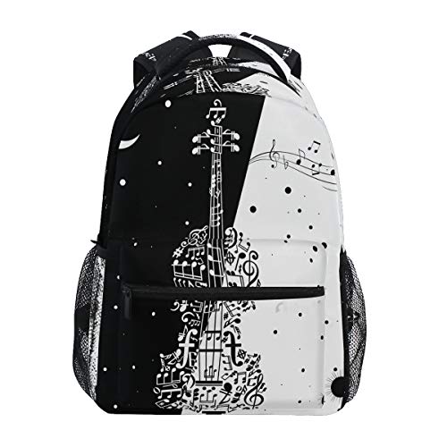 Sac à dos décontracté en forme de violon pour l’école, le voyage, la randonnée, le camping, pour filles, garçons, hommes et femmes Cover