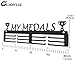 GENOVESE My Medals Holder Display Hanger Rack Frame,Black Sturdy Steel Metal,Wall Mounted Over 50 Medals Easy to Install
