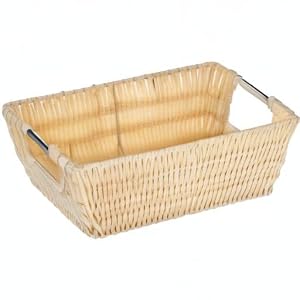 Whitmor Rattique Small Shelf Tote Latte (Pack of 2) Whitmor Rattique Small Shelf Tote Latte Pack of 2