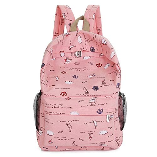 meilian Moda Hombre Mujer Mochilas Lindas Viaje Lienzo Pecho Paquete Bolsa Mochila Escolar Mochilas para portátil