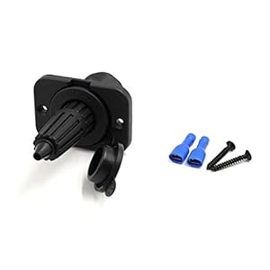 Ruilogod Koelkast Power Socket Flush Mount voor Auto Caravan 12-24V Zwart