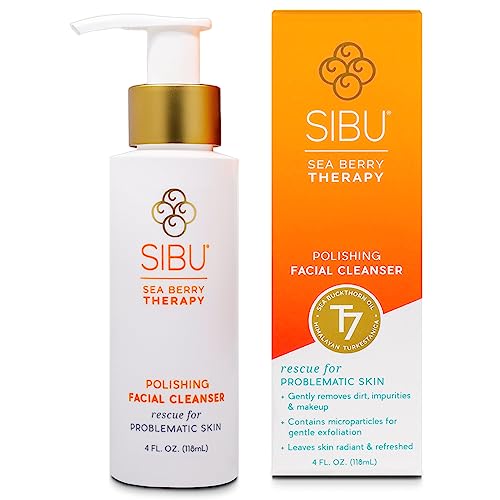 Sibu Sea Buckthorn Polishing Facial Cleanser (4Oz), Face Wash Made From Premium Himalayan Sea Berry Oil – Moisturizes Skin, Reduces Blemishes, Removes Make-Up #TOP7