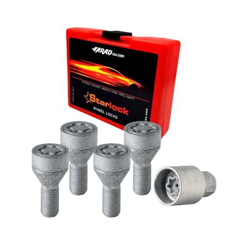 Vis de roue antivol pour Opel Corsa/Corsa-e dès 2019 | M12x1,25 acier Gris | lot de 4 avec clé