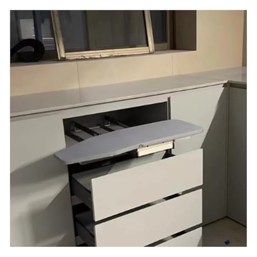 GCGC Retractable Ironing Board, Pull out Ironing Board Space Saving,Folding Ironing Board Install in Cabinet, for Small Spaces Cloakroom Bedroom Laundry Room(Color 1)