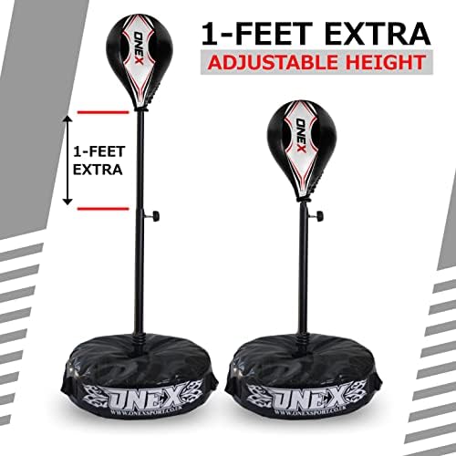 Punching Bag Boxing Set for Kids with Adjustable Kids Training Punching Ball Bag Standing Base with Stronger Spring and Boxing Gloves Toys Gifts for Boys Girls,