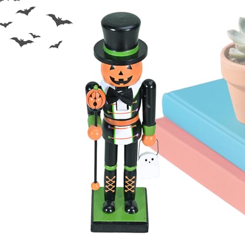 Statua schiaccianoci di Halloween - Statua da tavolo a forma di e schiaccianoci, statuetta di Halloween per riempire sacchetti per la casa, mensola per caminetto, mensola per feste