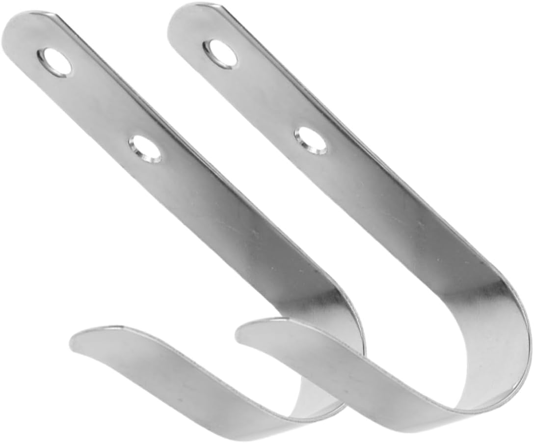GANAZONO 2pcs Stainless Steel Boat Hooks for Hanging Wall Hooks for Clothes Hats and Bags Heavy Duty Yacht Accessories for Outdoor Use