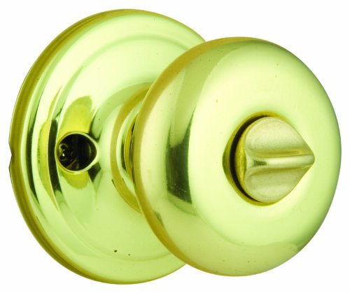 Bouton de confidentialité Kwikset Juno 97300-827 de style traditionnel au fini laiton étincelant