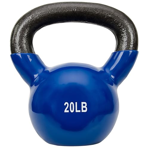 Image of Sunny Health & Fitness Vinyl Coated Cast Iron Kettlebell 5-25 lb