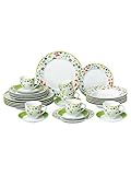 Runde Fahnen-Form Van Well 18tlg. Kaffeeservice. \'Vario Flower\' Multicolor