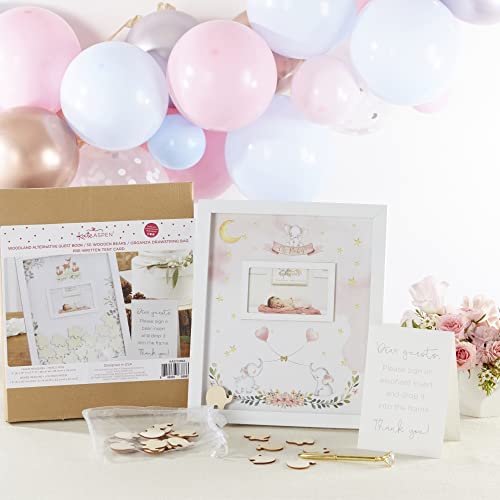 Image of Kate Aspen Baby Shower Guest Book Alternative, One Size, Pink Elephant