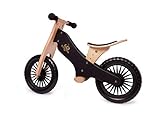 Kinderfeets Balance Bike - Wooden Balance Bike | Sustainable and Eco-Friendly | Adjustable Riding Balance Toy for Kids and Toddlers (Black)