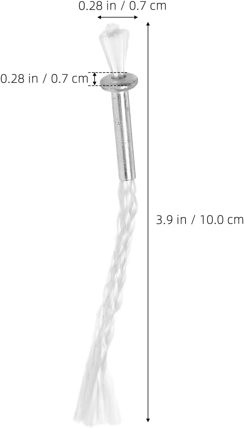 4pcs Iron Cotton Wicks Replacement for Oil Lanterns and Buddha Lamps Thread Wick Holder for Kerosene Lamps DIY Making and Home Decoration