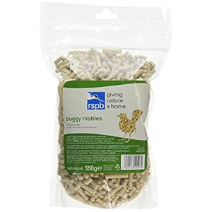 RSPB Buggy Nibble Treats, 550g, This Nibbles are like Hot Cakes to Wild Birds, A Delicacy that Few Birds Can Resist, Made with Mealworms, Premium UK Suet & Cereal. Supporting the RSPB,package may vary
